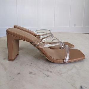 BCBG Clear Strap Mule